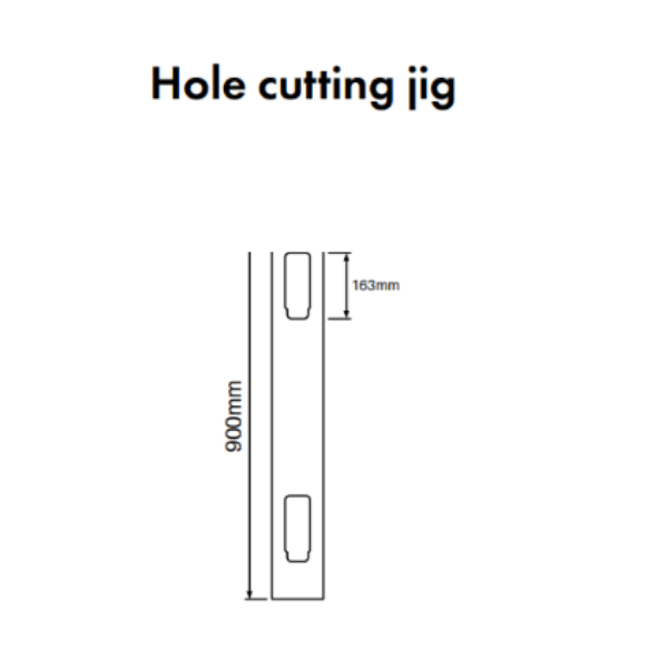 300 x 300 - hole cutting jig - full privacy